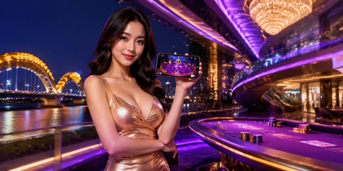 Sảnh Baccarat neon tại Đà Nẵng trên nền tảng 8866