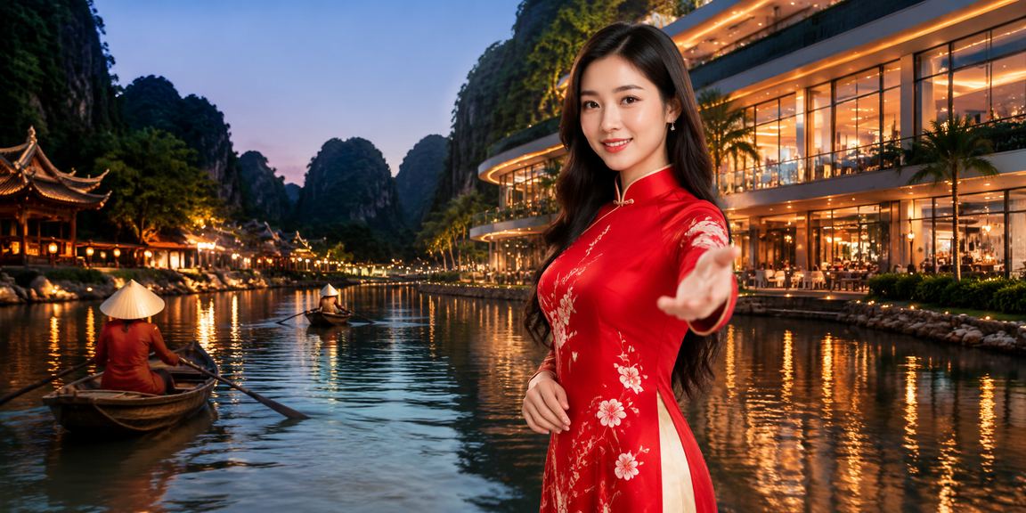 Phụ nữ mặc áo dài tại Ninh Bình tra cứu thông tin cá cược trên điện thoại